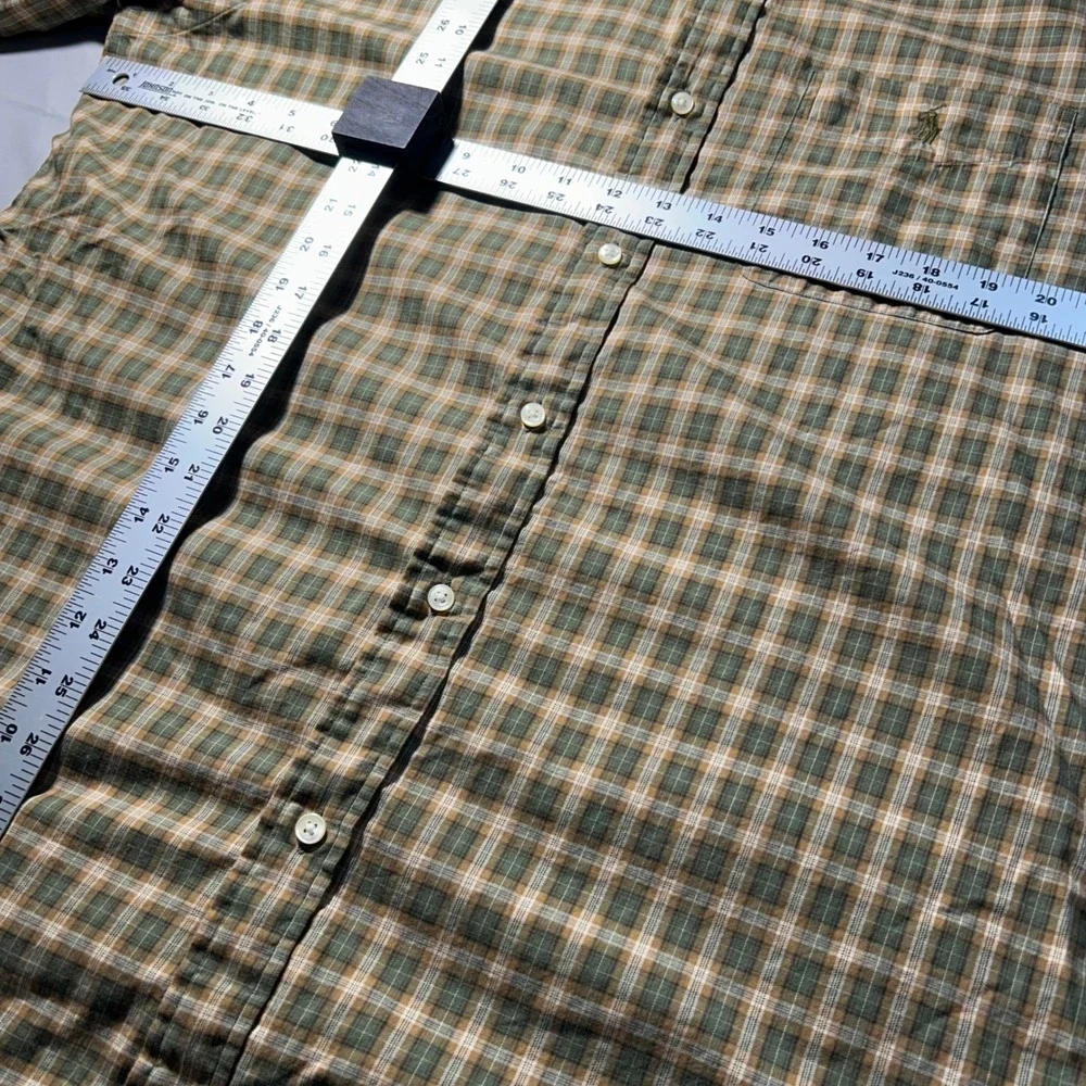 Polo Ralph Lauren Button Down Classic Fit Mens XL Green Plaid Cotton Preppy Ivy